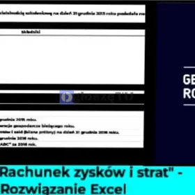 Bilans spółki, RZiS- Zestaw rozwiązań Excel