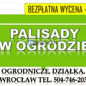 Alejki w ogrodzie, tel. Wrocław, palisady, płotek