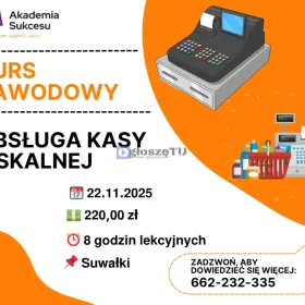 OBSŁUGA KASY FISKALNEJ- KURS ZAWODOWY!