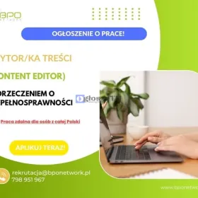 Edytor/ka treści (Content Editor) z orzeczeniem 
