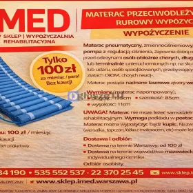 Materac przeciwodlezynowy rurowy wynajem IMED