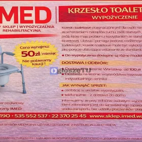 Krzeslo toaletowe wynajem Warszawa IMED