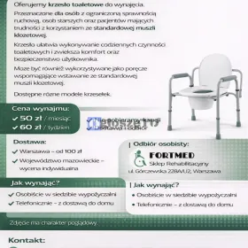 Krzesło toaletowe – wynajem Warszawa