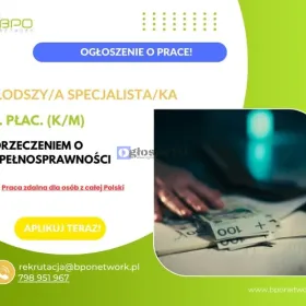 Młodsza Specjalistka ds. płac (K/M) cała Polska