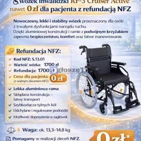 Wózek inwalidzki RF-3 Cruiser Active – refundacja