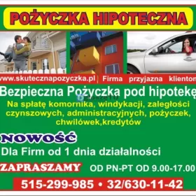 BEZPIECZNA PRYWATNA POŻYCZKA POD ZASTAW NIERUCHOMO