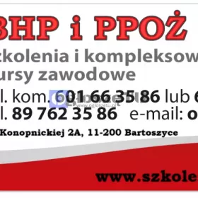 Szkolenia BHP, ORZ, PPOŻ., HACCAP